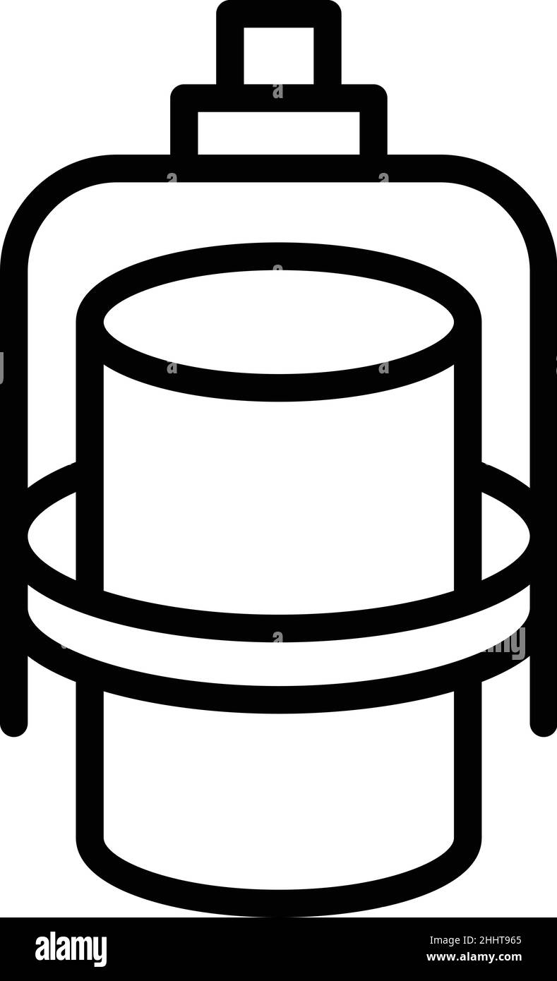 Ruote in alluminio produzione icona contorno vettore. Vettura a ruote. Cerchione pneumatico Illustrazione Vettoriale