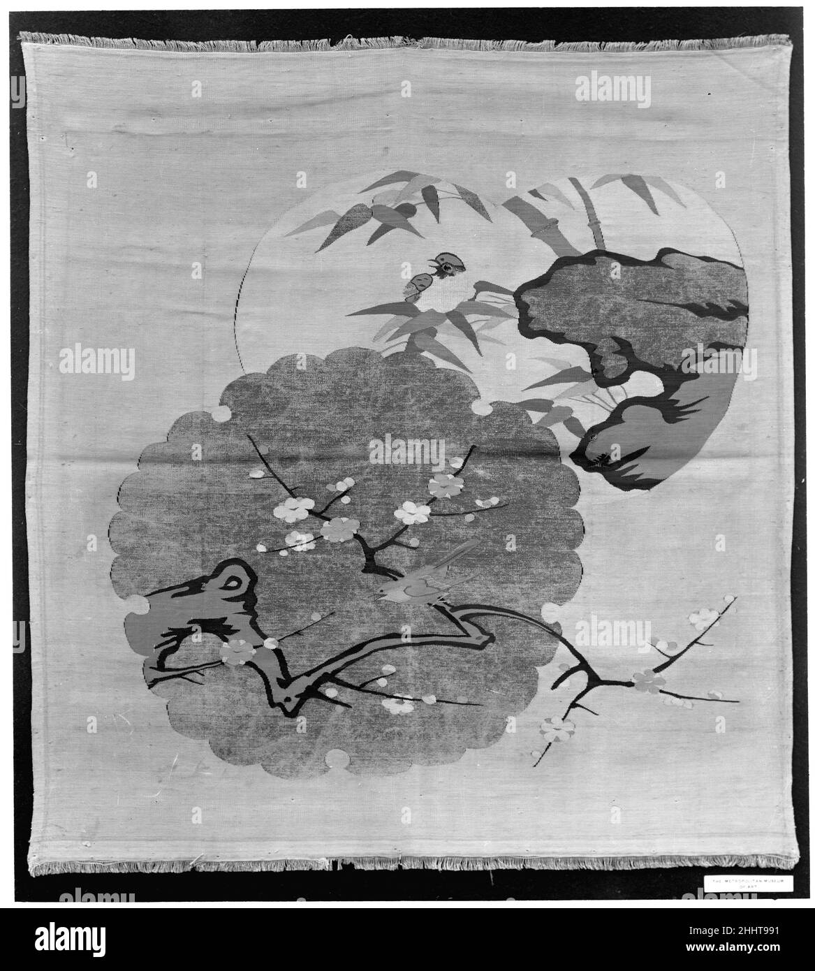 Fukusa (Gift Wrapper) fine 18th o inizio 19th secolo Giappone. Fukusa (Wrapper regalo). Giappone. Fine 18th o inizio 19th secolo. Seta, filo metallico. Periodo Edo (1615–1868). Tessuti-tessuti Foto Stock