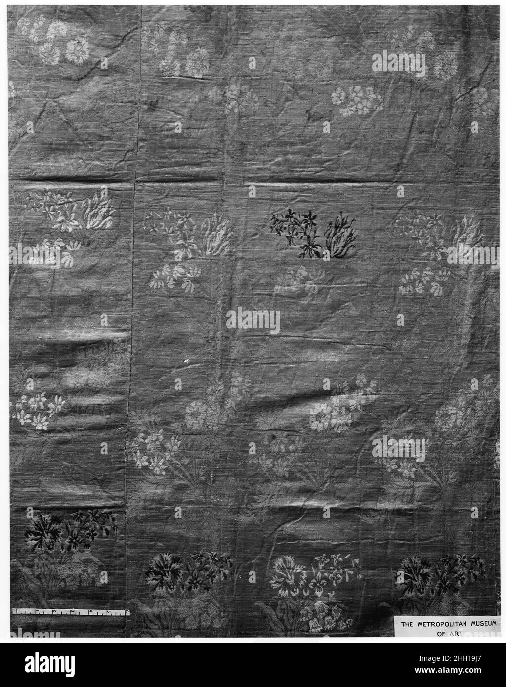 Pezzo 18th secolo portoghese. Pezzo. Portoghese. 18th secolo. Filo di seta e metallo. Tessuti-tessuti Foto Stock