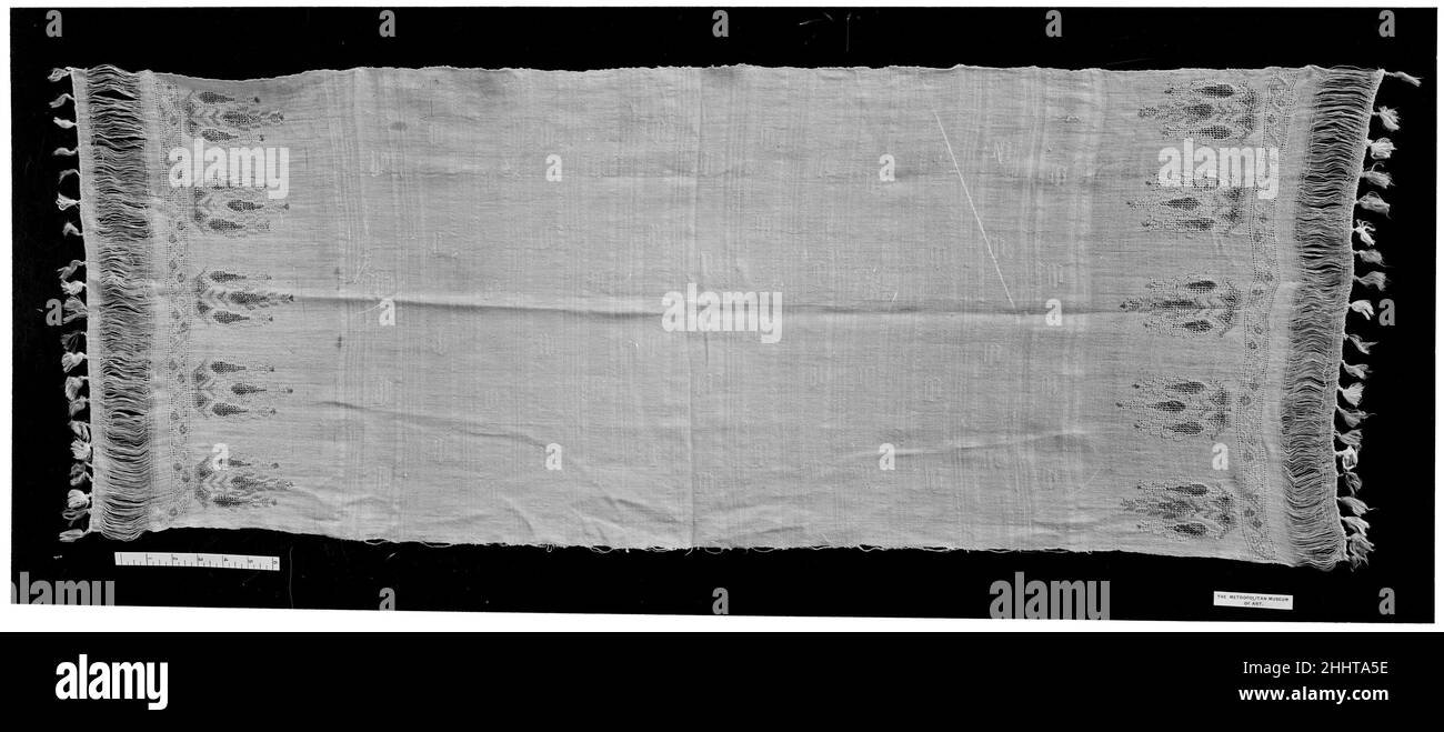 Asciugamano fine 18th secolo. Asciugamano. Fine 18th secolo. Biancheria. Attribuito alla Turchia. Tessuti ricamati Foto Stock