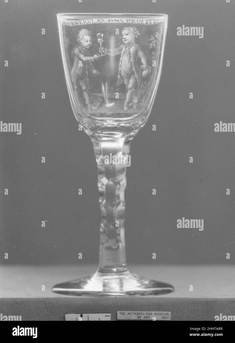 Wineglass ca. 1785–90 inciso da David Wolff. Wineglass. Olandese, l'Aia. Ca. 1785–90. Vetro. Inciso da David Wolff (olandese, 'Hertogenbosch 1732–1798 l'Aia). Vetro Foto Stock