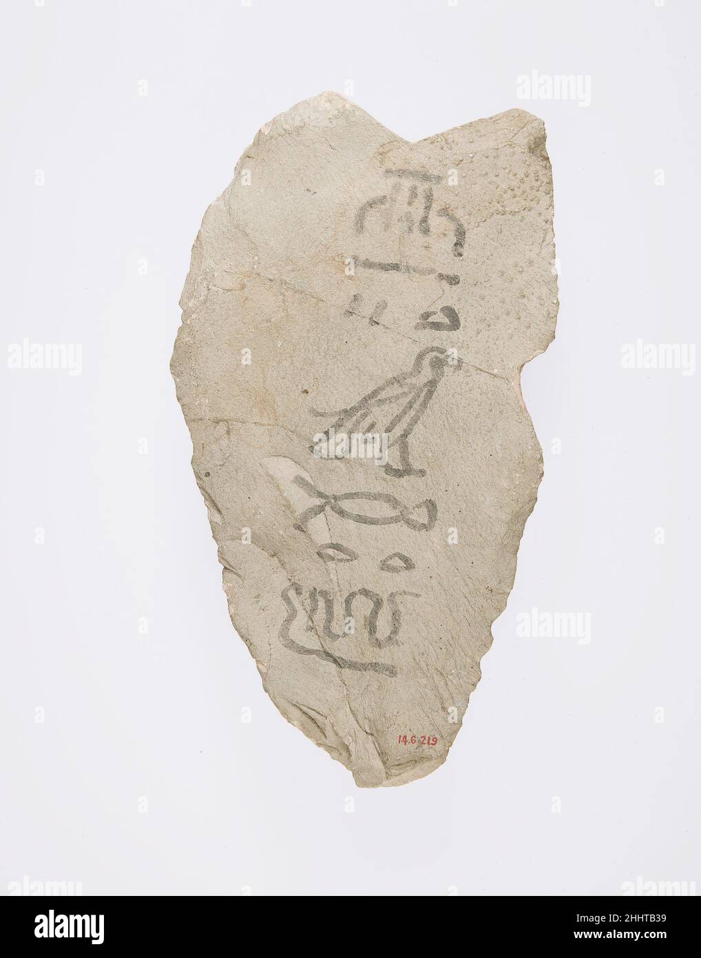 Stracon ca. 1295–1070 a.C. nuovo regno, Ramesside. Stracon. Ca. 1295–1070 A.C. Calcare, inchiostro. Nuovo Regno, Ramesside. Dall'Egitto, dall'Alto Egitto, da Tebe, dalla Valle dei Re, dagli scavi di Davis, prima del 1913. Dynasty 19–20 Foto Stock