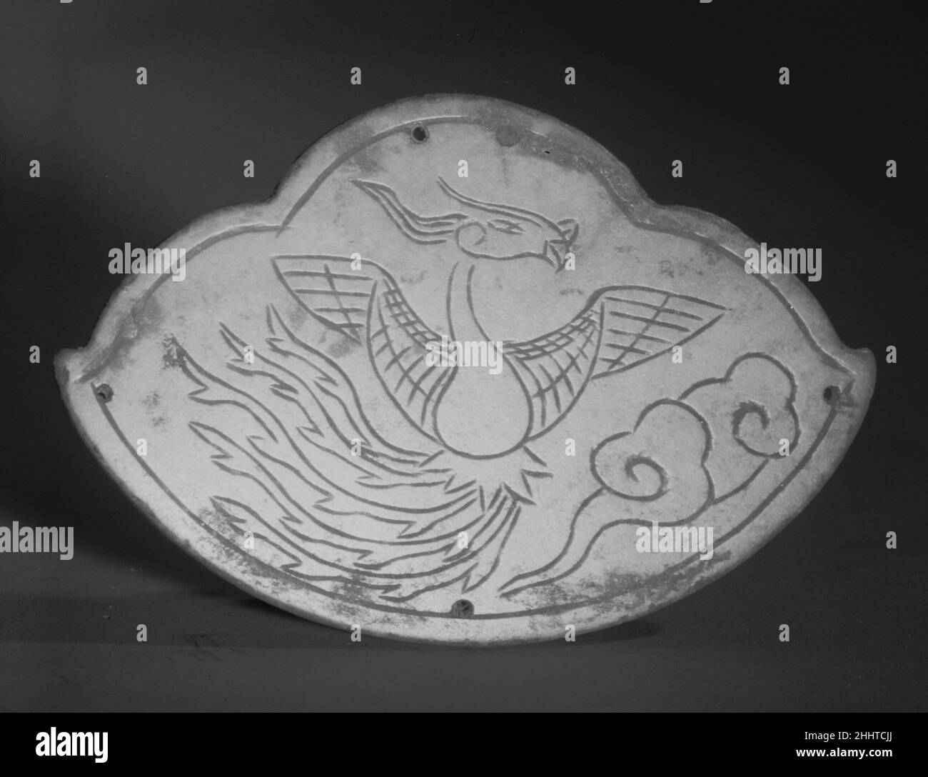 Placca pendente 12th–13th secolo Cina. Placca pendente. Cina. 12th–13th secolo. Giada. Dinastia delle canzoni (960–1279). Giada Foto Stock