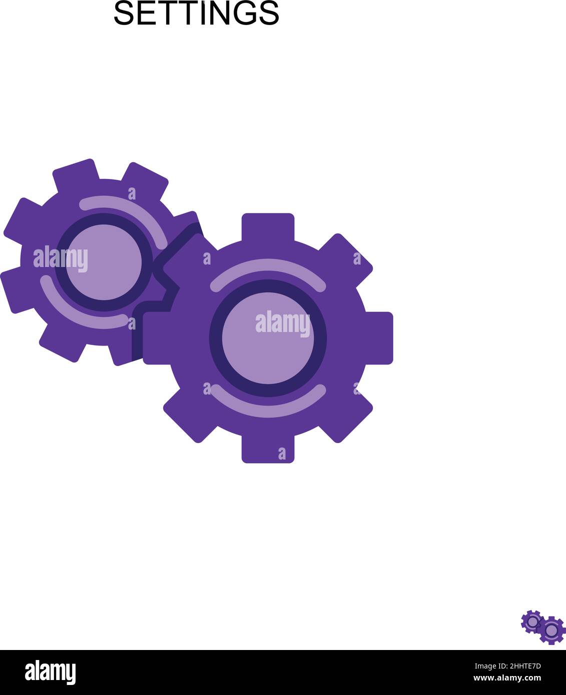 Impostazioni semplice icona vettoriale.colore perfetto pittogramma moderno su tratto modificabile. Icone delle impostazioni per il progetto aziendale Illustrazione Vettoriale