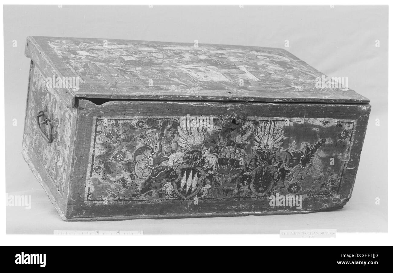 Box 16th secolo svizzero. Scatola. Svizzero. 16th secolo. Legno, dipinto. Mobili in legno Foto Stock
