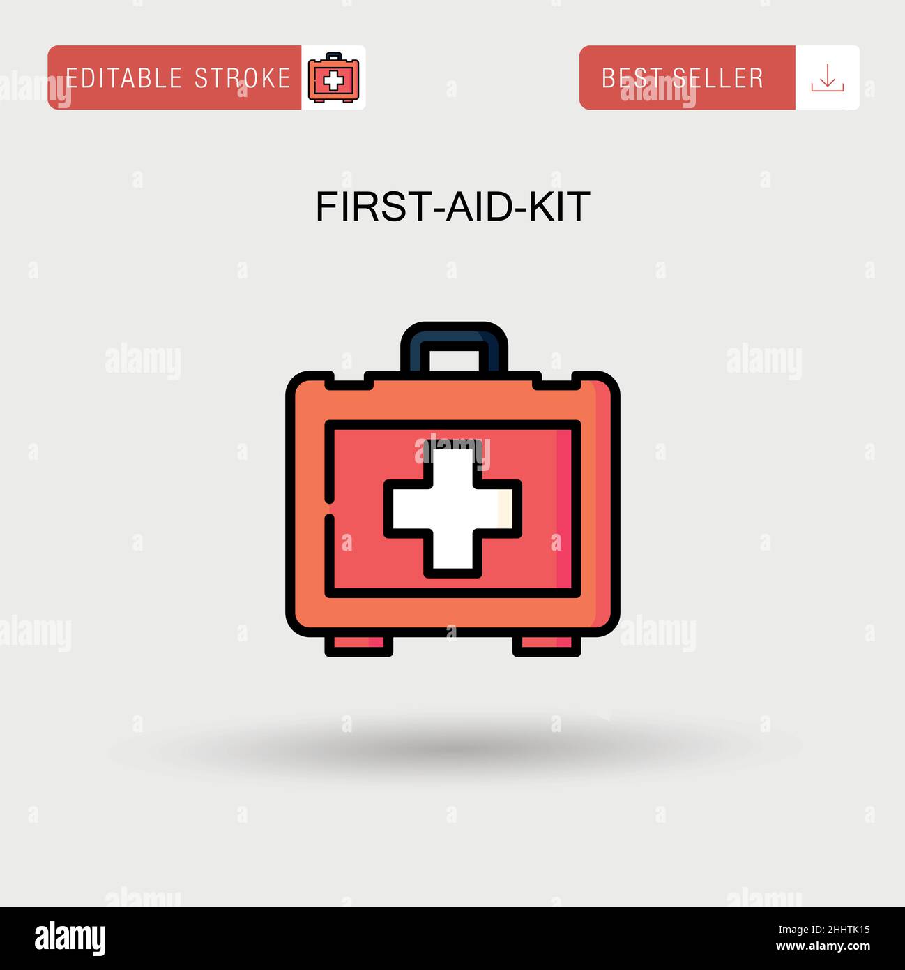 Icona vettore semplice kit di pronto soccorso. Illustrazione Vettoriale