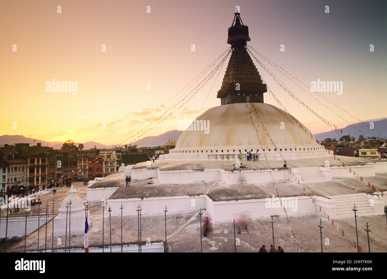 Boudha Stupa, Boudhanath, Kathmandu, Nepal Foto Stock