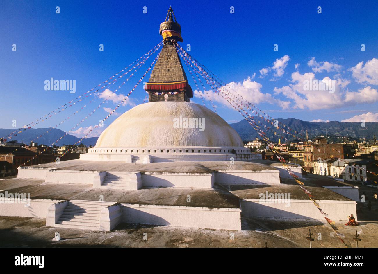 Boudha Stupa, Boudhanath, Kathmandu, Nepal Foto Stock
