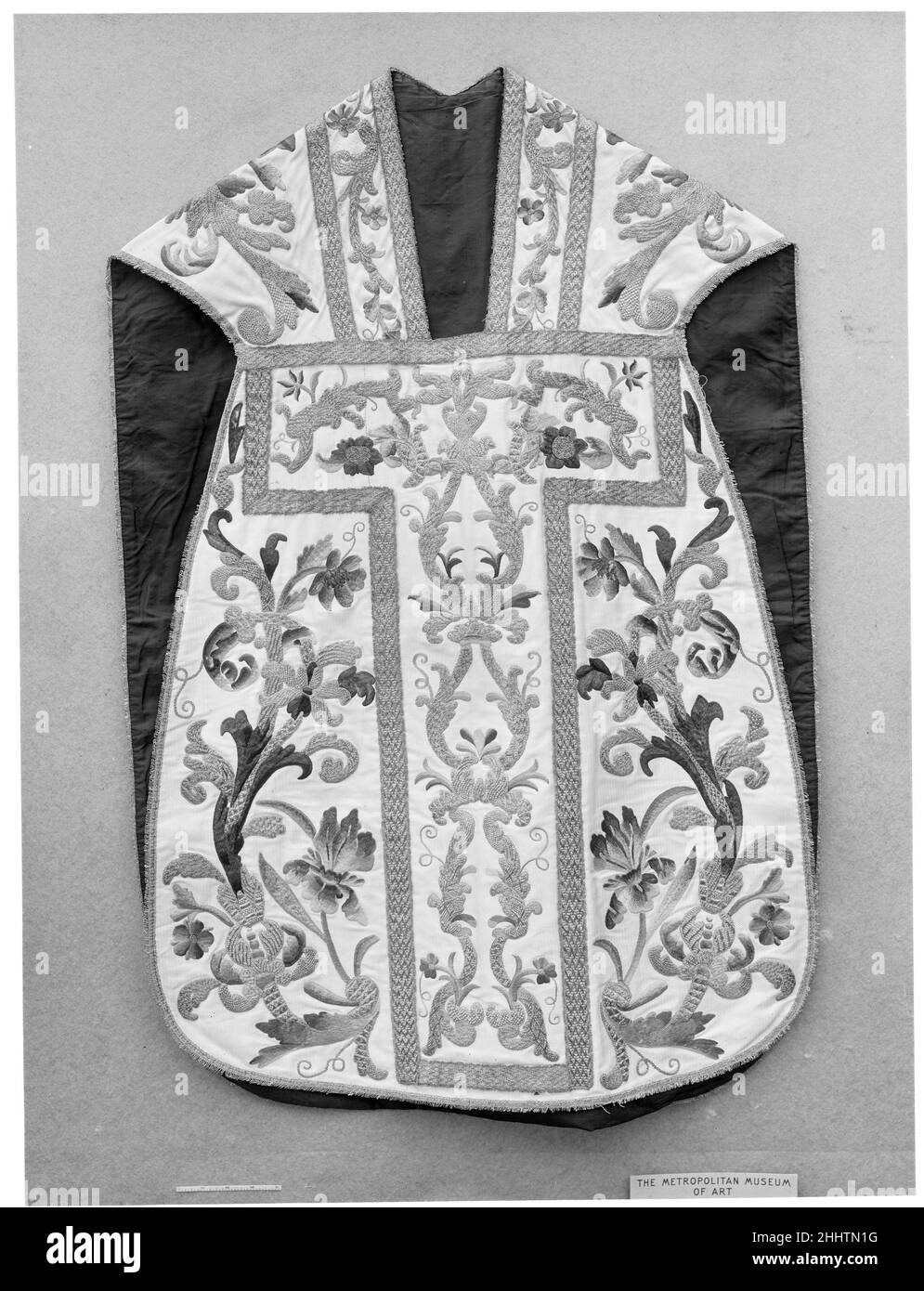 Casula 16th secolo italiano. Casula. Italiano. 16th secolo. Filo di seta e metallo. Tessuti ricamati Foto Stock