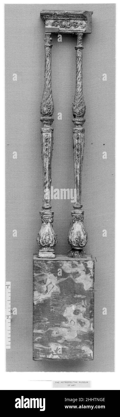 Balaustra frammento fine 17th–inizio 18th secolo francese. Frammento balaustra. Francese. Fine 17th–inizio 18th secolo. Legno, dorato. Lavorazione del legno Foto Stock