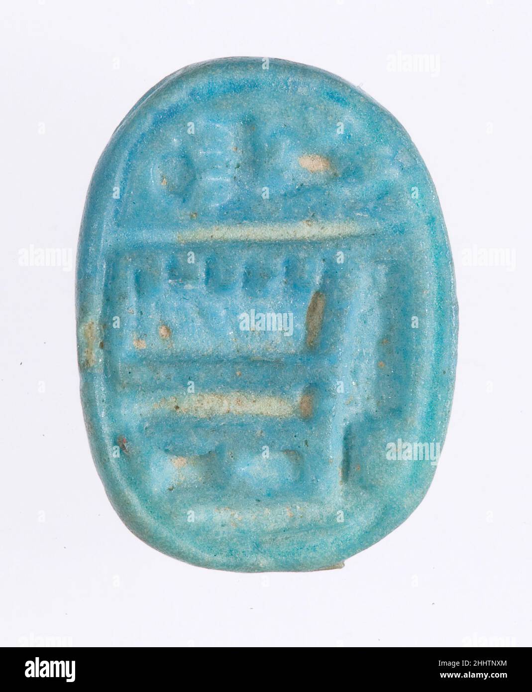 Scarab ca. 1492–1479 a.C. nuovo Regno. Scarab. Ca. 1492–1479 A.C. Faience. Nuovo Regno. Dall'Egitto, dall'Alto Egitto, da Tebe, da Dra Abu el-Naga, dagli scavi di Carnarvon, 1911. Dinastia 18 Foto Stock