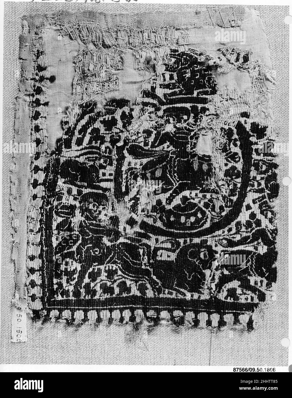 Frammento tessile 4th–5th secolo. Frammento tessile. 4th–5th secolo. Lino, lana; tessitura arazzi. Attribuito all'Egitto. Tessuti Foto Stock