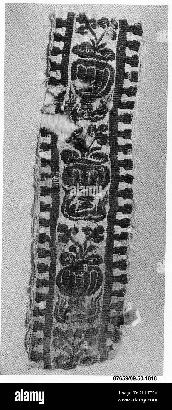 Banda 4th–5th secolo. Banda. 4th–5th secolo. Lino, lana; tessitura arazzi. Attribuito all'Egitto. Tessuti Foto Stock