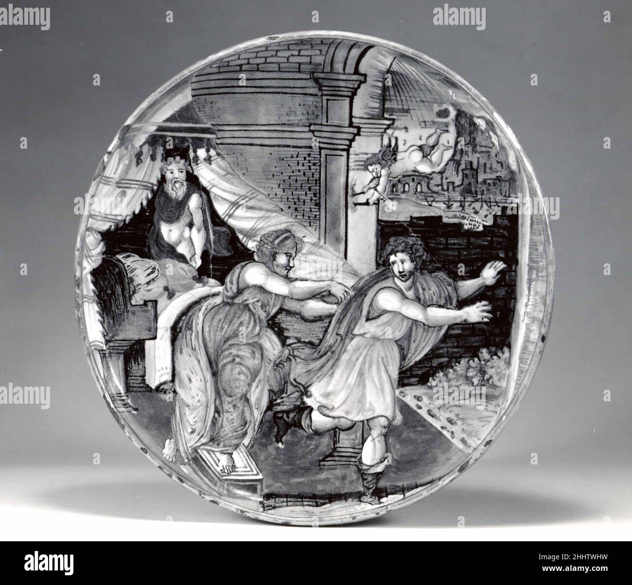 Piatto (coppa) ca. 1530–40 Italiano, Urbino e Gubbio. Piatto (coppa). Italiano, Urbino e Gubbio. Ca. 1530–40. Maiolica (terracotta stagnata). Ceramica-ceramica Foto Stock