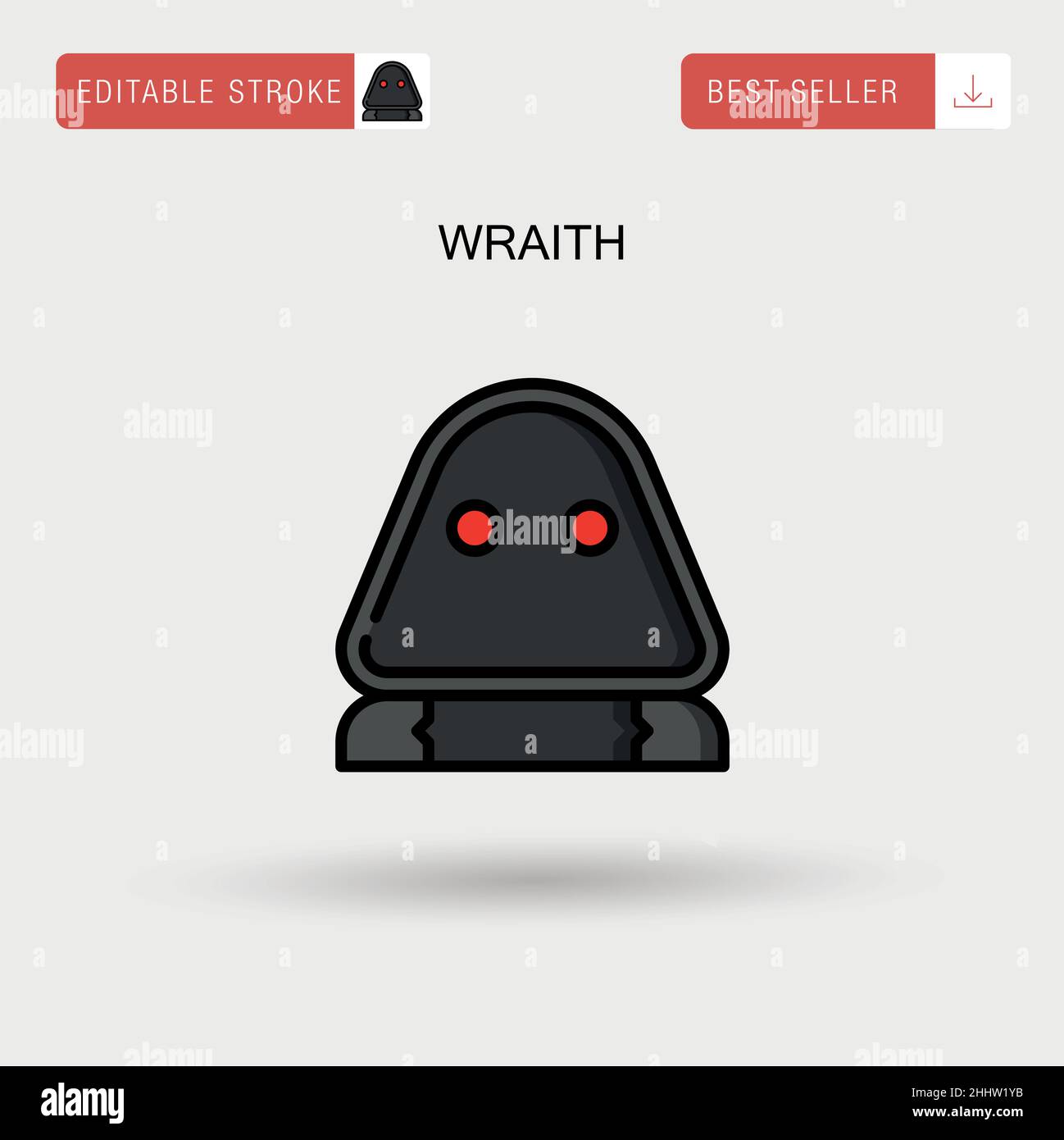 Icona vettore semplice Wraith. Illustrazione Vettoriale