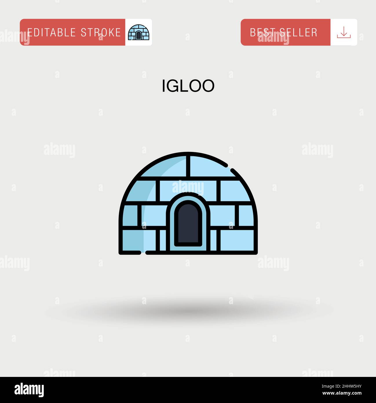 Icona vettore semplice igloo. Illustrazione Vettoriale