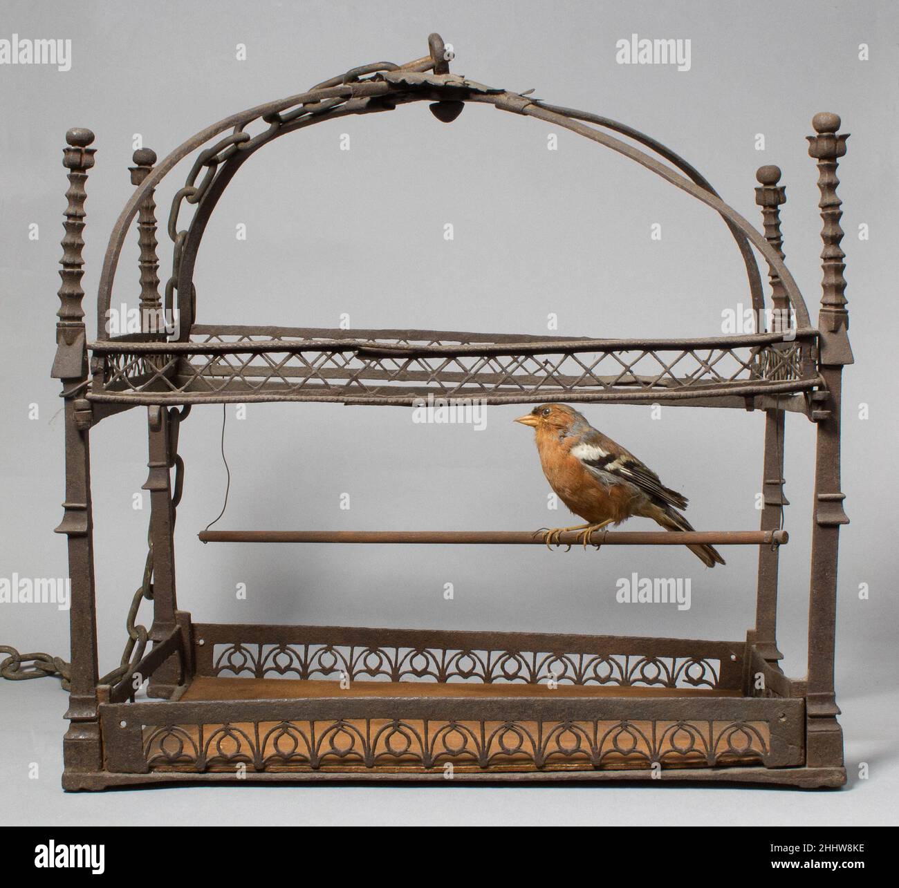 Birdcage 15th o 16th secolo Sud Francese. Birdcage. Francese del sud. 15th o 16th secolo. Ferro battuto. Prodotto ad Avignone ?. Ferro metallurgato Foto Stock