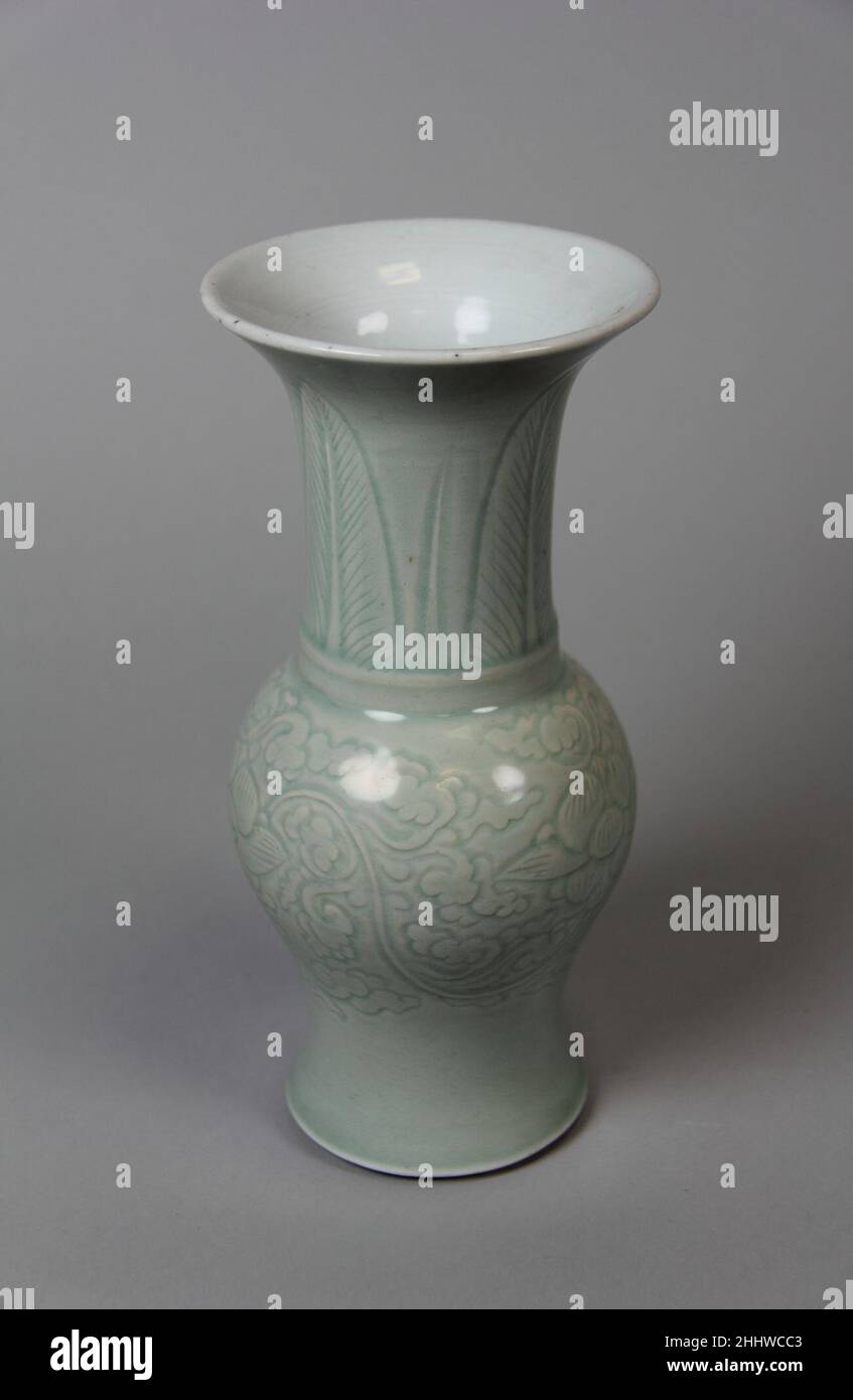 Vaso Cina. Vaso. Cina. Porcellana. Dinastia Qing (1644-1911), periodo Kangxi (1662-1722). Ceramica Foto Stock