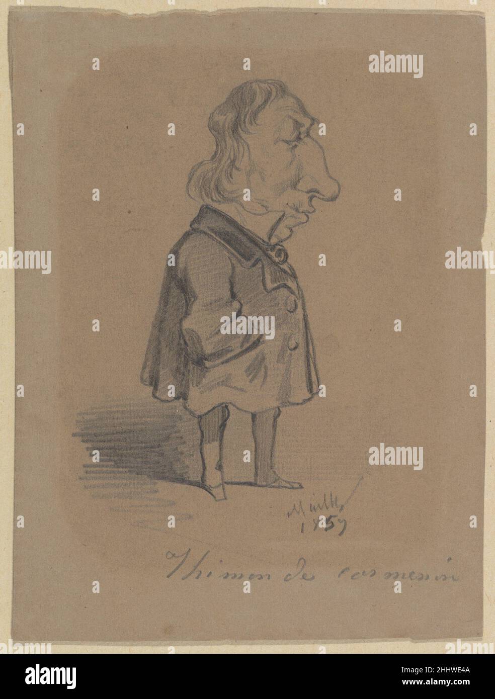 Caricatura di Louis Marie de la Haye, Vicomte de Cormenin (alias Timon) 1859 Hippolyte Mailly Francese. Caricatura di Louis Marie de la Haye, Vicomte de Cormenin (alias Timon) 418569 Foto Stock