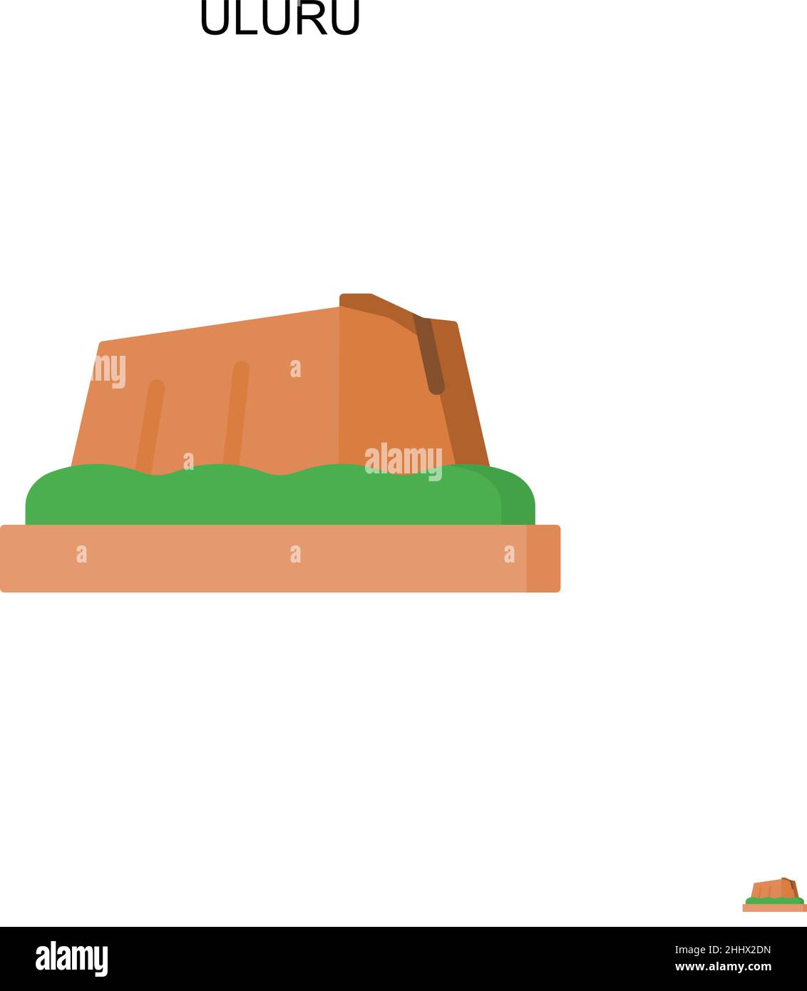 Icona vettore semplice Uluru. Modello di disegno del simbolo di illustrazione per l'elemento dell'interfaccia utente mobile Web. Illustrazione Vettoriale