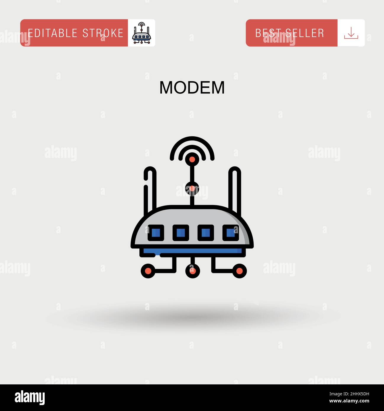 Icona vettore semplice modem. Illustrazione Vettoriale