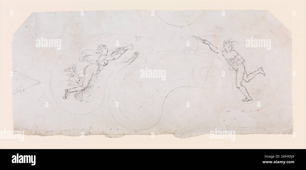 Design per la decorazione della Grip di una pistola tascabile ca. 1795–1805 Workshop di Nicolas Noël Boutet Francese. Design per la decorazione della Grip di una pistola tascabile 652955 Foto Stock