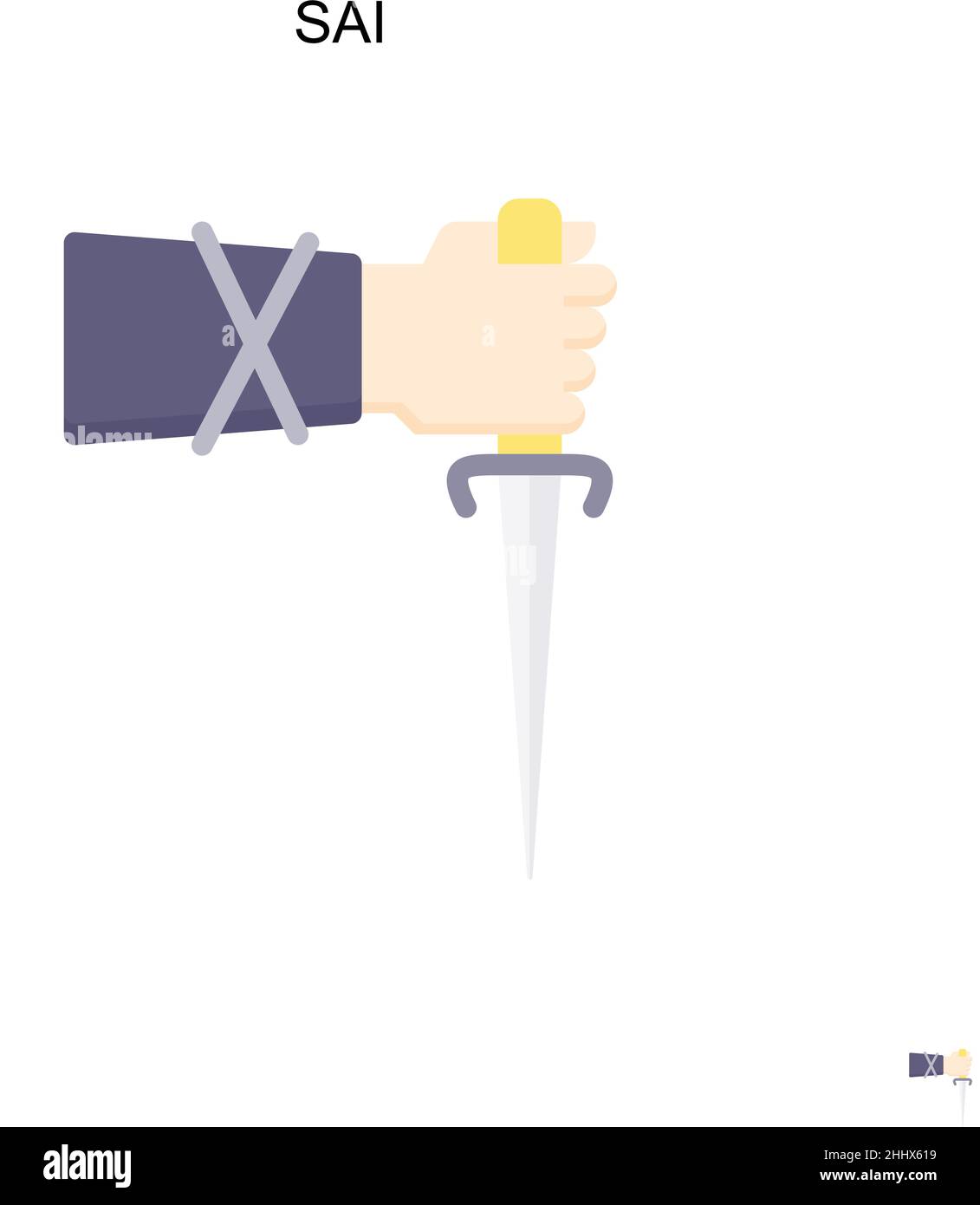 Icona Sai Simple Vector. Modello di disegno del simbolo di illustrazione per l'elemento dell'interfaccia utente mobile Web. Illustrazione Vettoriale