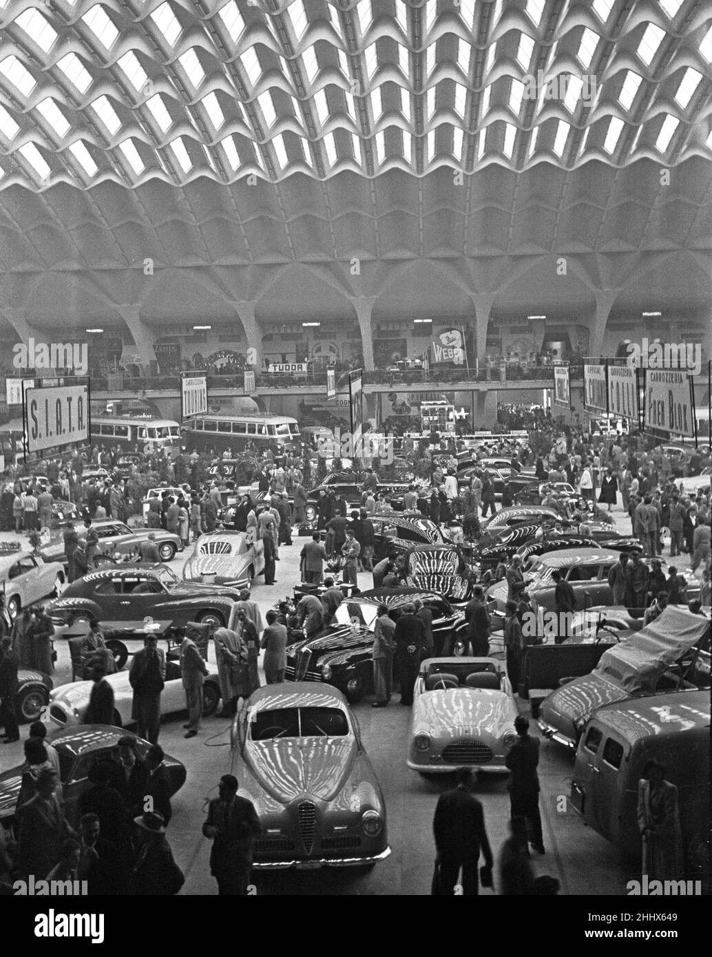 Motor show al Torino Esposizioni di Torino 1955 Foto Stock