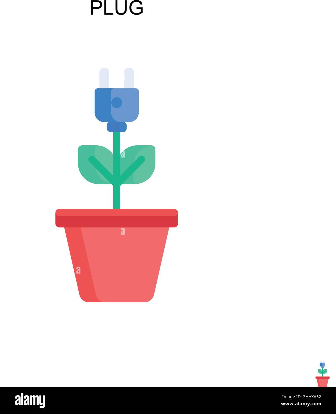 Icona Plug Simple Vector. Modello di disegno del simbolo di illustrazione per l'elemento dell'interfaccia utente mobile Web. Illustrazione Vettoriale