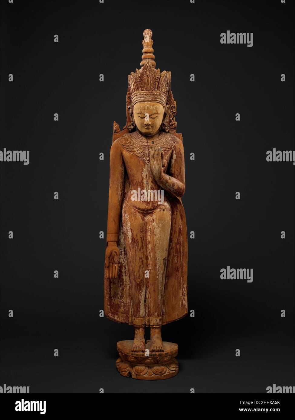 In piedi incoronato e gioiello Buddha 12th–13th secolo Birmania. In piedi coronato e Buddha gioiello 38528 Foto Stock