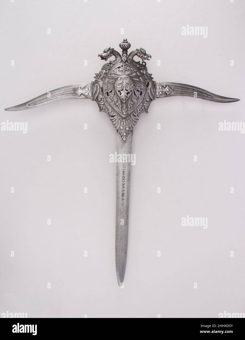 Pugnale (Katar) 17th secolo indiano, Thanjavur; lama centrale, tedesco. Pugnale (Katar) 31424 Foto Stock