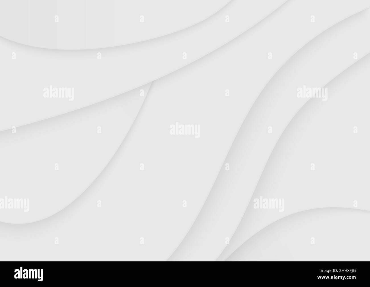 Arte vettoriale di taglio di carta moderna di astratto bianco morbido origami onde sfondo Illustrazione Vettoriale