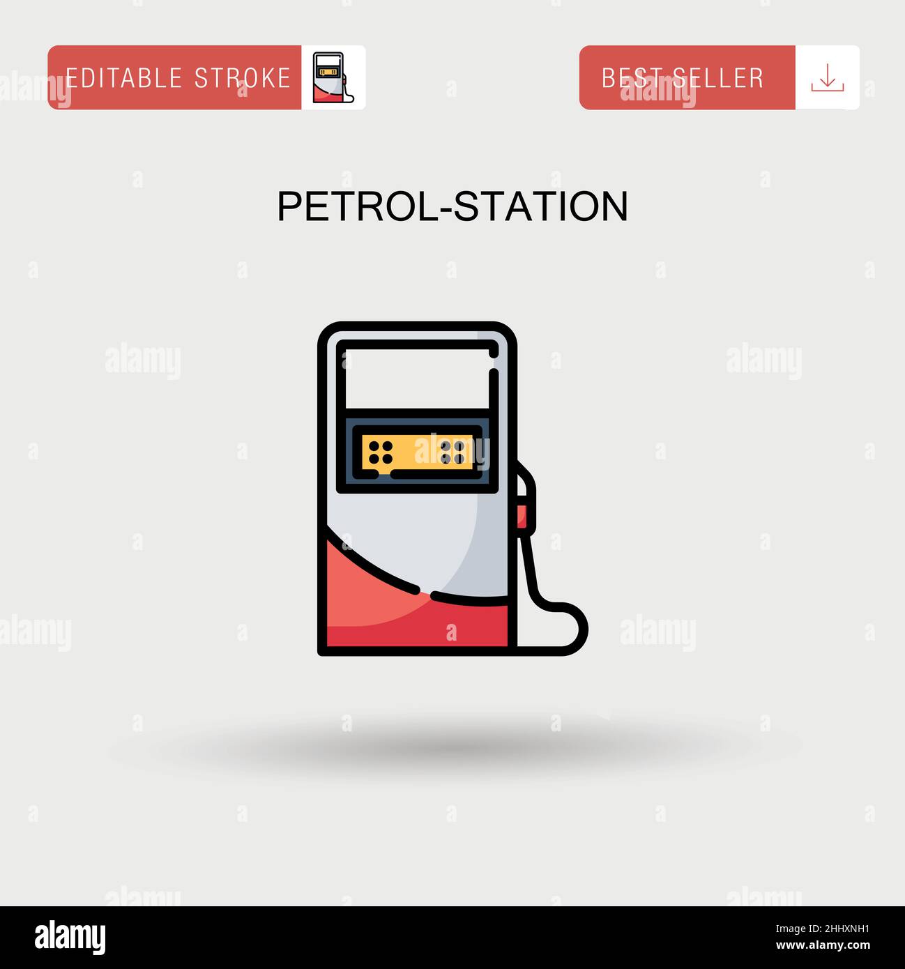 Icona vettore semplice stazione di servizio. Illustrazione Vettoriale