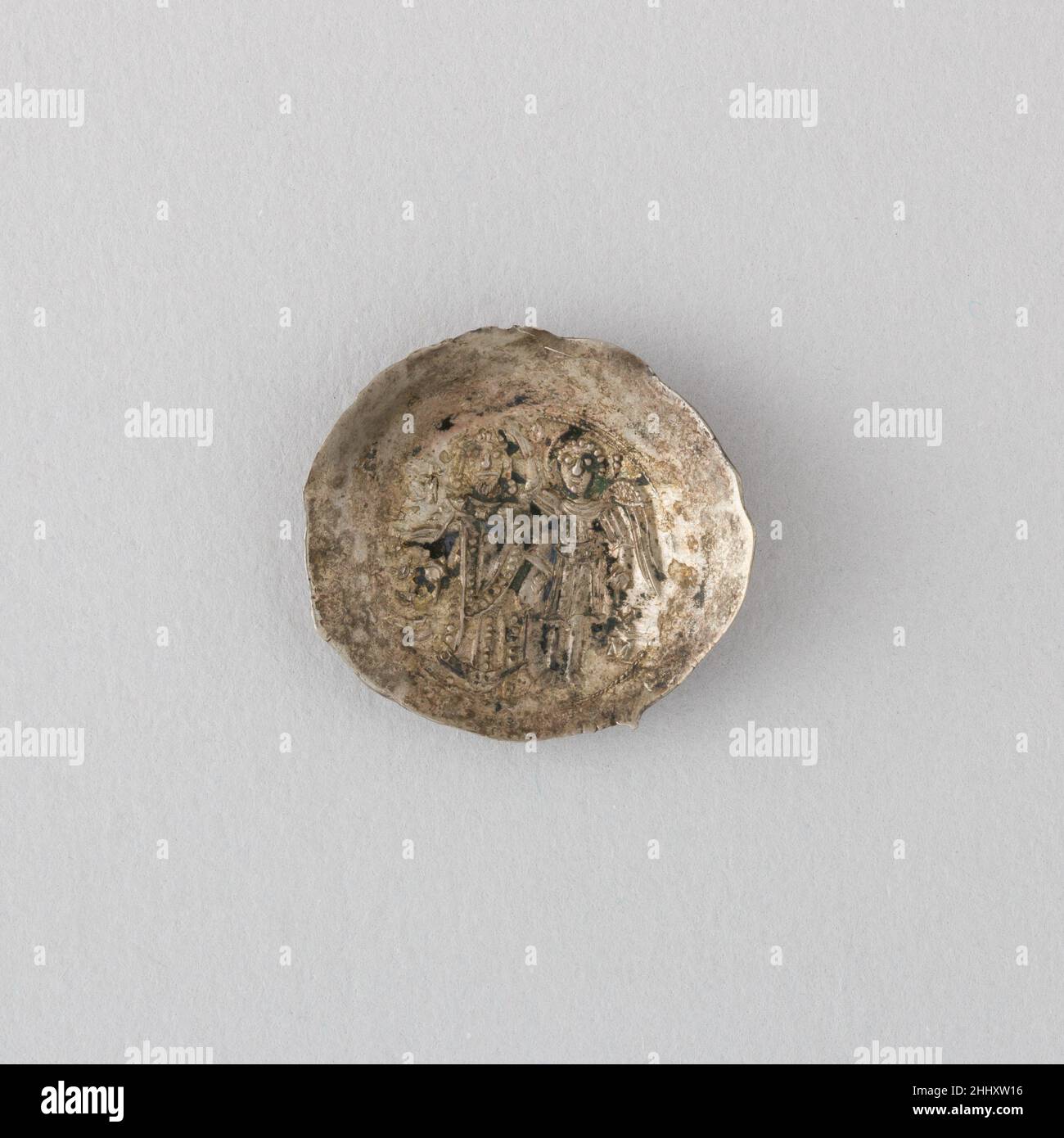 Moneta Nomisma Isaac II 12th secolo bizantino. Coin Nomisma Isaac II 32954 Foto Stock