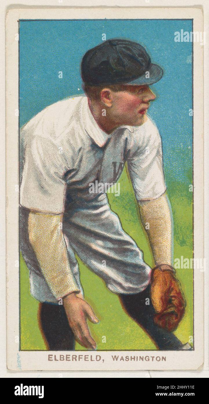 Elberfeld, Washington, American League, della serie White Border (T206) per l'American Tobacco Company 1909–11 emessa dalla American Tobacco Company Trade cards della serie 'White Border' (T206), ha pubblicato il 1909-11 per promuovere sedici marche di sigarette e tabacco sfuso distribuito dalla American Tobacco Company. Elberfeld, Washington, American League, della serie White Border (T206) per la American Tobacco Company 413244 Foto Stock