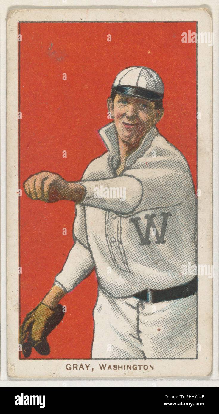 Gray, Washington, American League, della serie White Border (T206) per l'American Tobacco Company 1909–11 emessa da American Tobacco Company Trade cards della serie 'White Border' (T206), ha pubblicato il 1909-11 per promuovere sedici marche di sigarette e tabacco sfuso distribuito dalla American Tobacco Company. Gray, Washington, American League, della serie White Border (T206) per l'American Tobacco Company 413246 Foto Stock