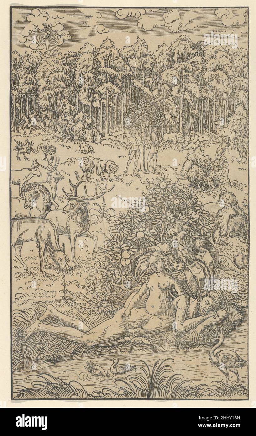 La creazione di Eve Lucas Cranach il giovane e Workshop tedesco. La creazione di Eva 625663 Foto Stock
