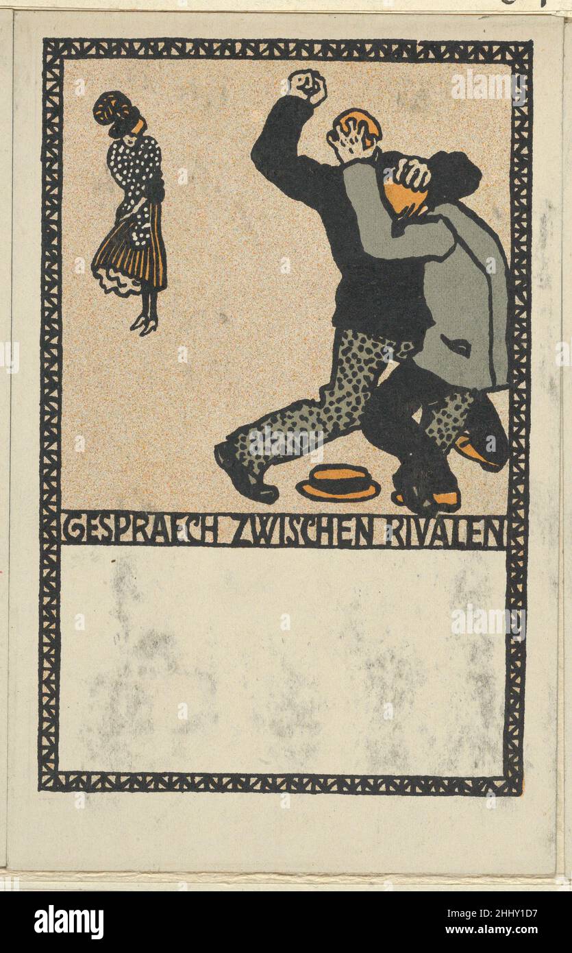 Conversazione tra rivali (Gespraech Zwischen Rivalen) 1907 Moriz Jung austriaco. Conversazione tra rivali (Gespraech Zwischen Rivalen) 647606 Foto Stock