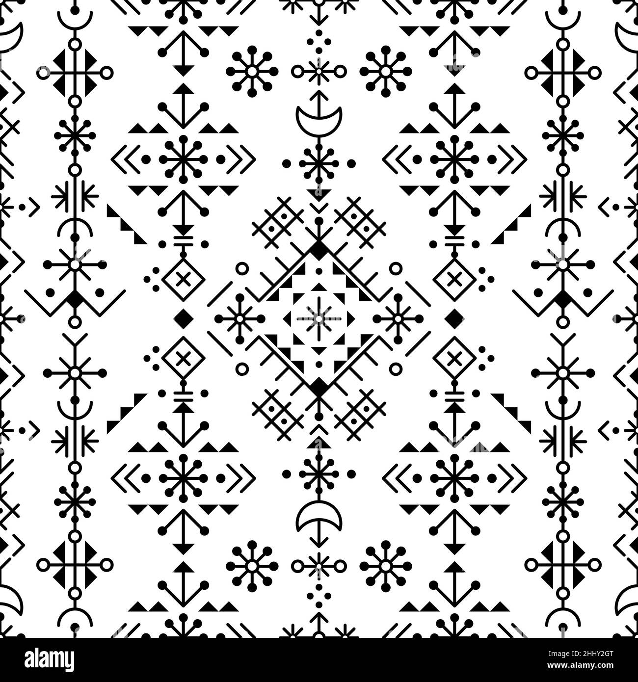 tribale, arte di linea, runa, rune, vettore, arte popolare, simbolo, minimal, luna, senza giunture, swatch, minimalista, moderno, ornamento, neotribale, design, pattern, ba Illustrazione Vettoriale