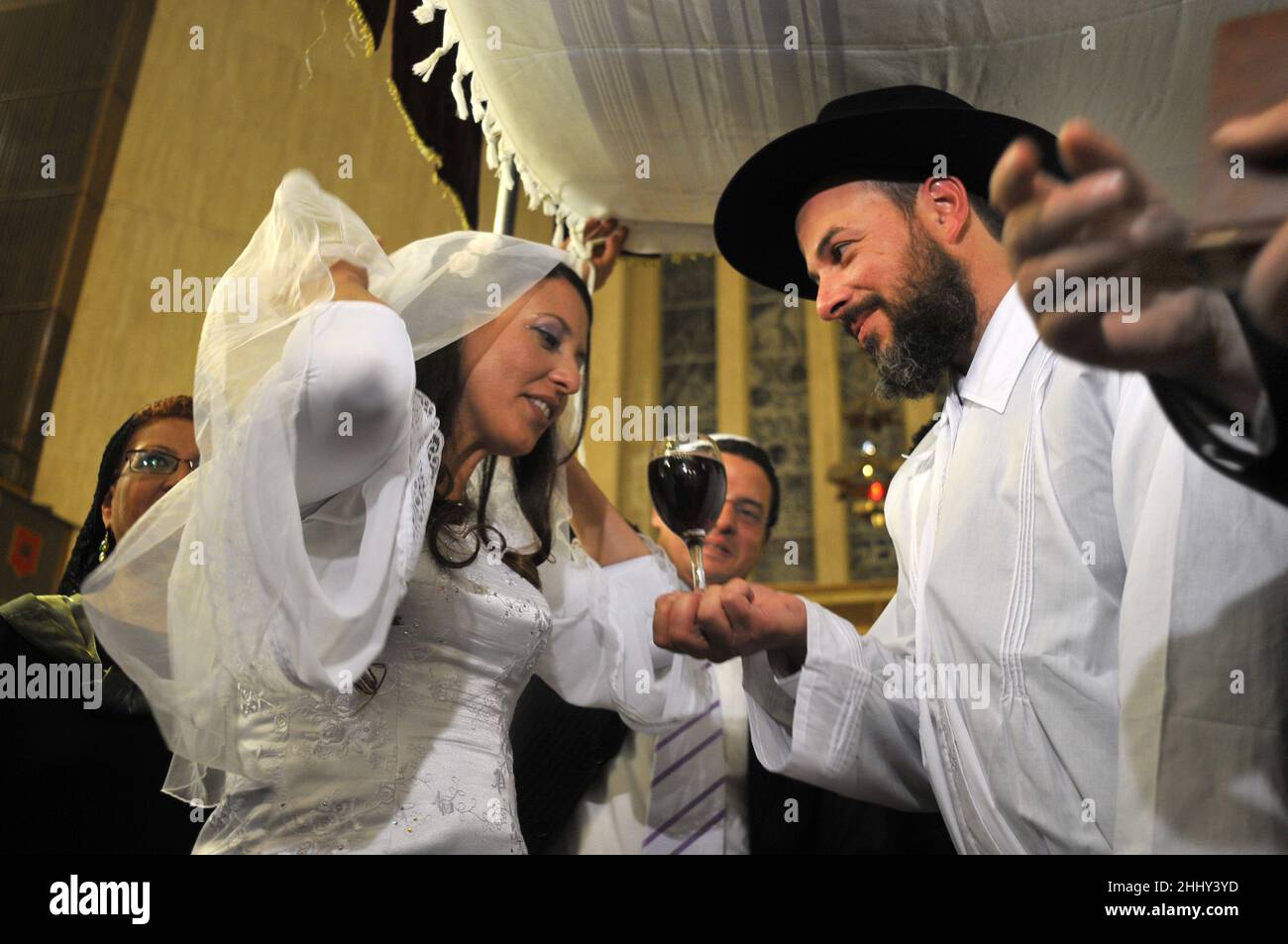 ISRAELE. GERUSALEMME. Matrimonio ebraico Foto Stock