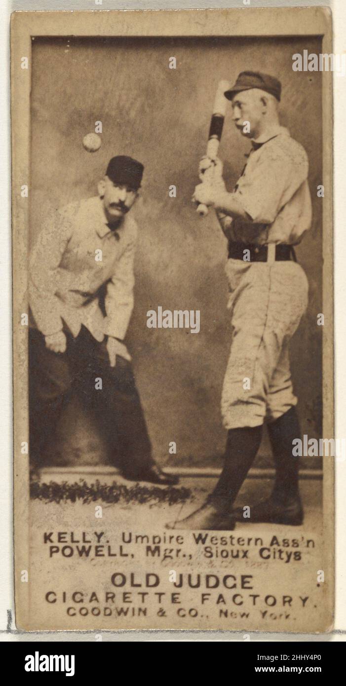 Kelly, umpire Western Association, James Edwin 'Jim' Powell, Manager e base 1st, Sioux City Corn Huskers, Dalla serie Old Judge (N172) per le sigarette Old Judge 1888–89 emessa da Goodwin & Company la serie 'Old Judge' di carte da baseball (N172) è stata emessa da Goodwin & Company dal 1887 al 1890 per promuovere le sigarette Old Judge. Kelly, umpire Western Association, James Edwin 'Jim' Powell, Manager e 1st base, Sioux City Corn Huskers, dalla serie Old Judge (N172) per Old Judge Cigarettes 404584 Foto Stock