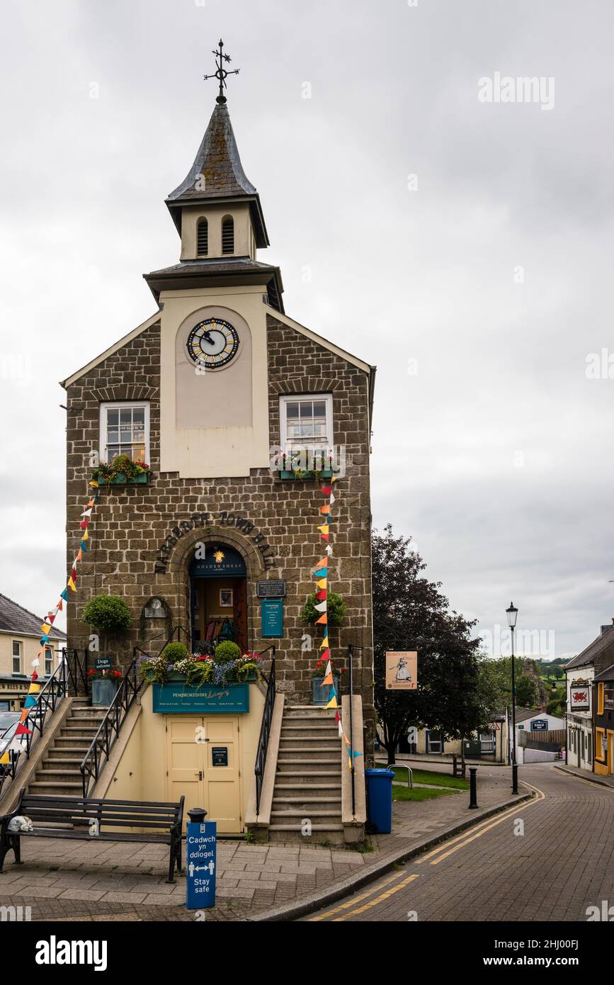 Municipio di Narberth, Pembrokeshire, Galles, Regno Unito Foto Stock