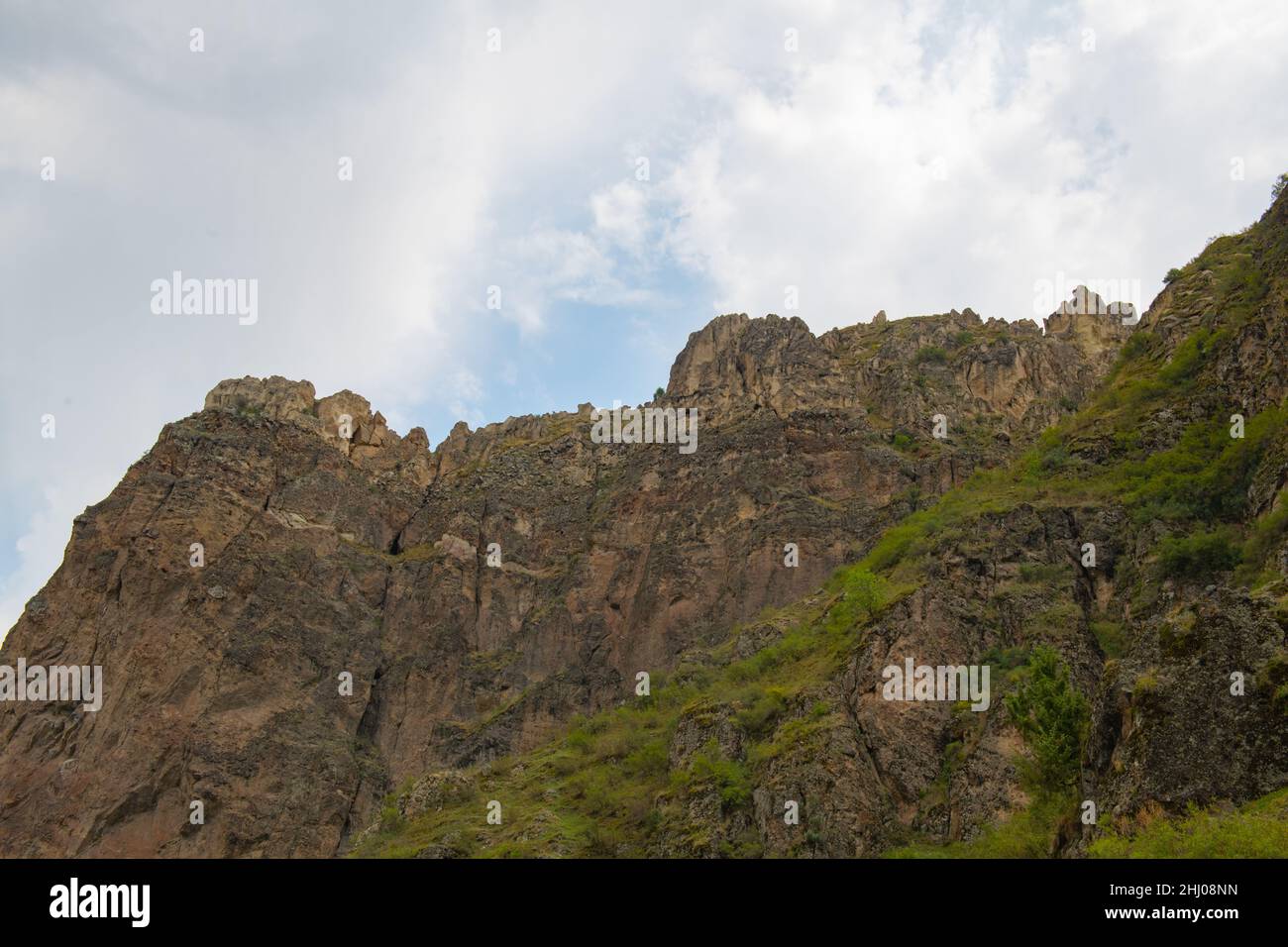 Magnifica vista dalla città di Uplistsikhe in Georgia Foto Stock