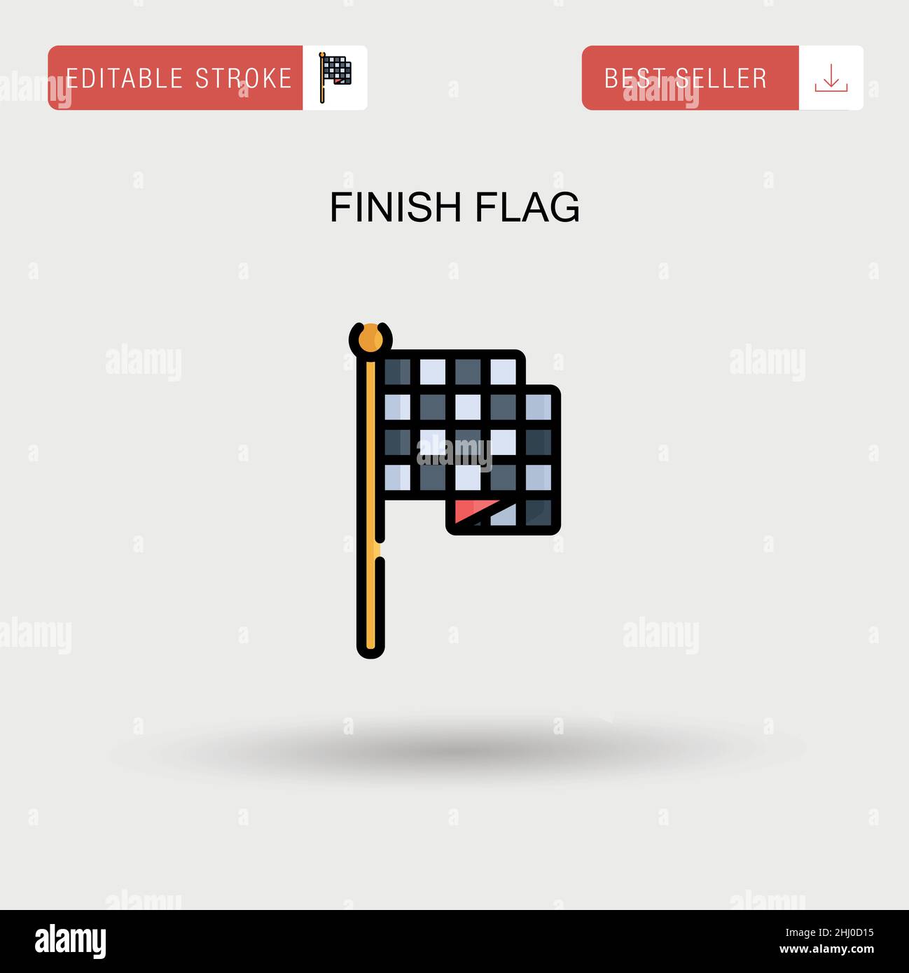 Icona vettore semplice flag di fine. Illustrazione Vettoriale Icona vettore semplice flag di fine. Illustrazione Vettoriale