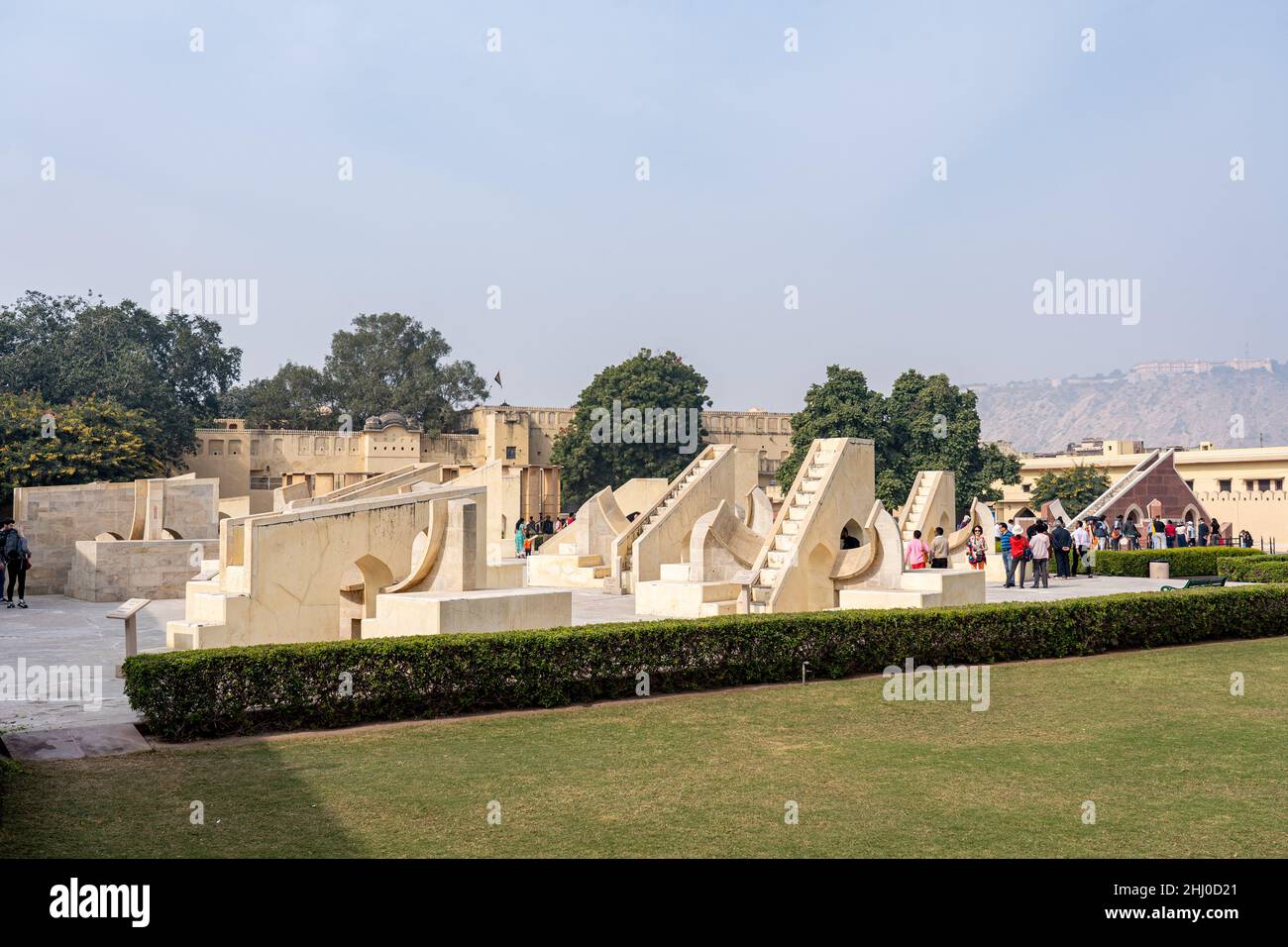 Jantar Mantar Osservatorio Astronomico a Jaipur, India Foto Stock