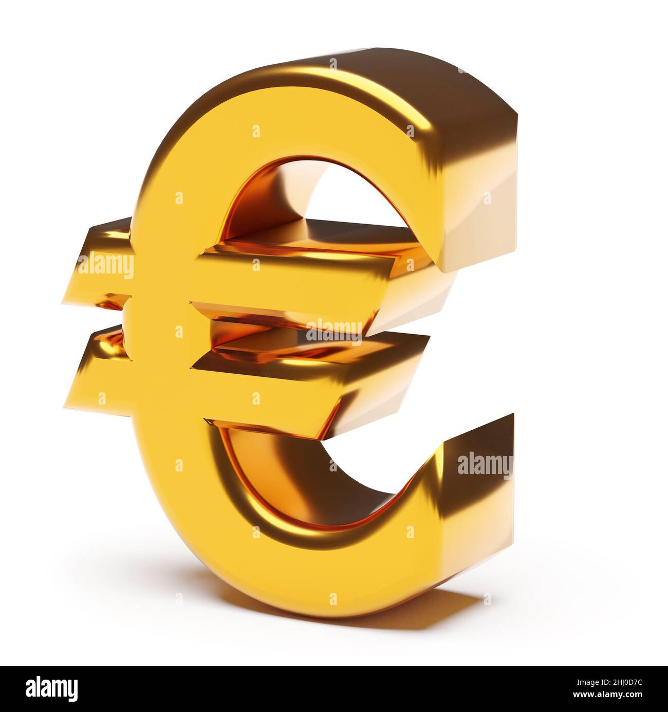 Simbolo finanziario e commerciale. Simbolo dell'euro. 3d rendering Foto Stock