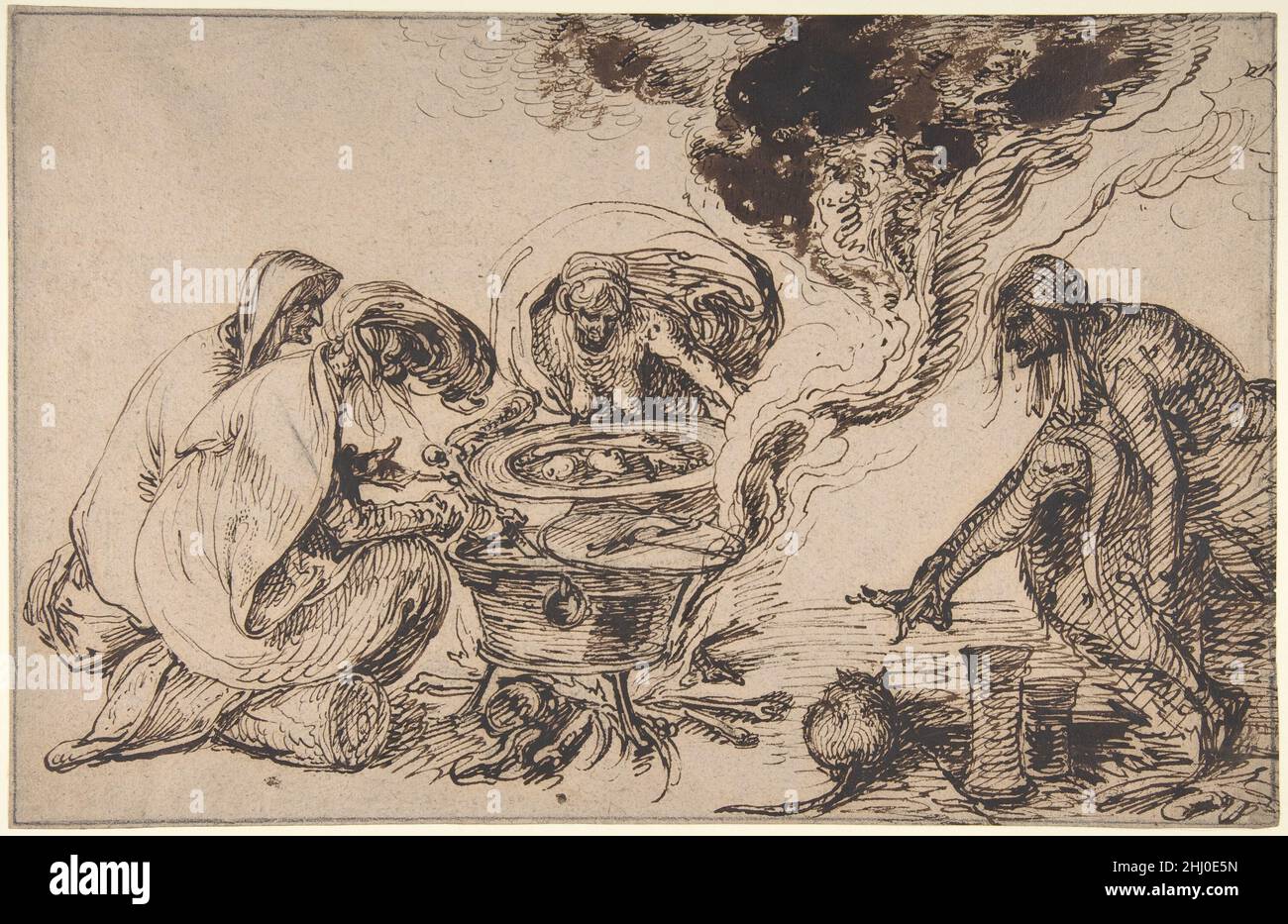 Sabato delle streghe fine 16th–inizio 17th secolo Jacques de Gheyn II Olanda. Sabato delle streghe 335532 Foto Stock