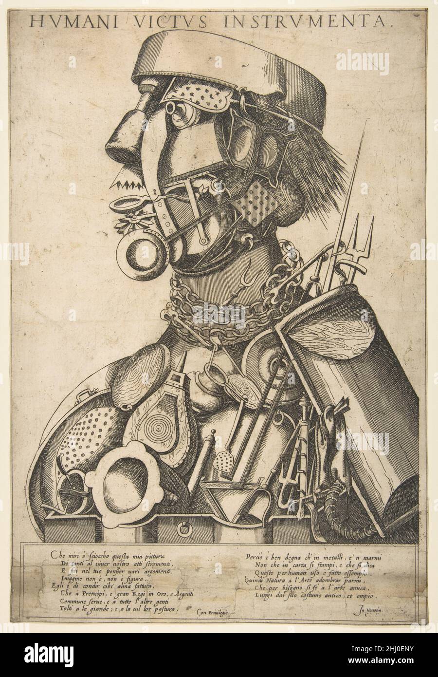 Gli strumenti di sostentamento umano (umani victus Instrumenta): Cottura dopo il 1569 come Giuseppe Arcimboldo italiano. Gli strumenti di sostentamento umano (Humani victus Instrumenta): Cucina 367504 Foto Stock