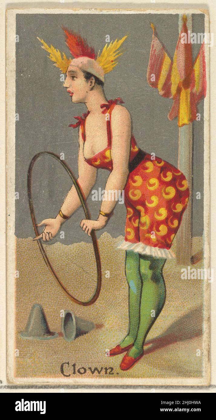 Clown, dalle occupazioni per le donne serie (N166) per Old Judge and Dogs testa sigarette 1887 rilasciato da Goodwin & Company la serie 'occupazioni per le donne' di carte commerciali (N166) è stata emessa da Goodwin & Company nel 1887 per promuovere Old Judge and Dogs testa sigarette. Il Metropolitan Museum of Art possiede tutte le 50 carte della serie, così come tre schede duplicate. Clown, dalle occupazioni per le donne serie (N166) per Old Judge and Dogs testa sigarette 400776 Foto Stock