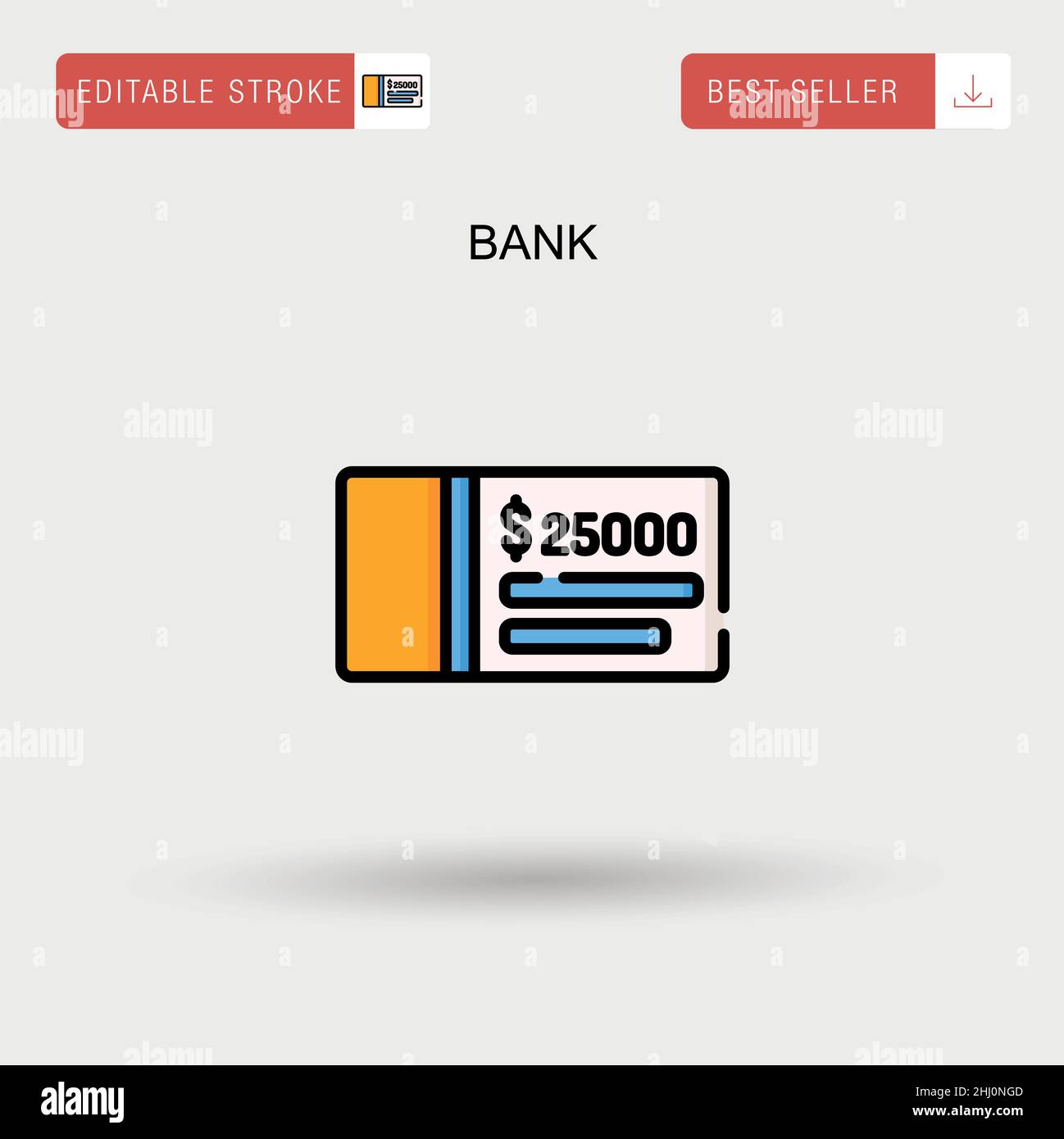 Icona vettore Banca semplice. Illustrazione Vettoriale